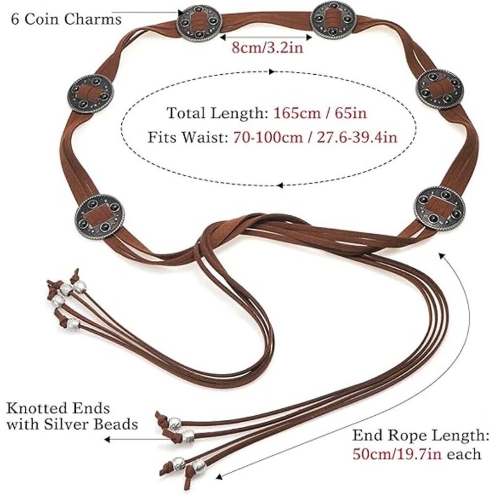 Women Knotted Waist Belt Bohemian Style Tassel Belt -NEW-NN - Picture 4 of 5